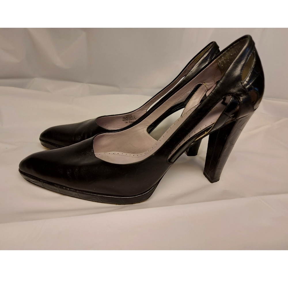 Nine West Leather Black Heels